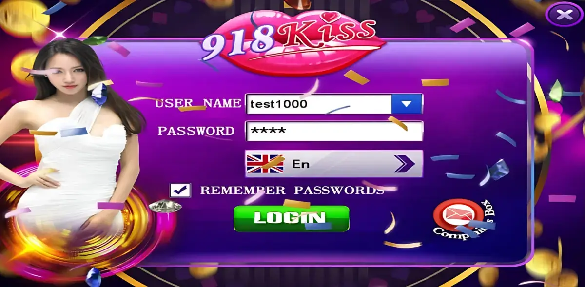 918KISS login screen